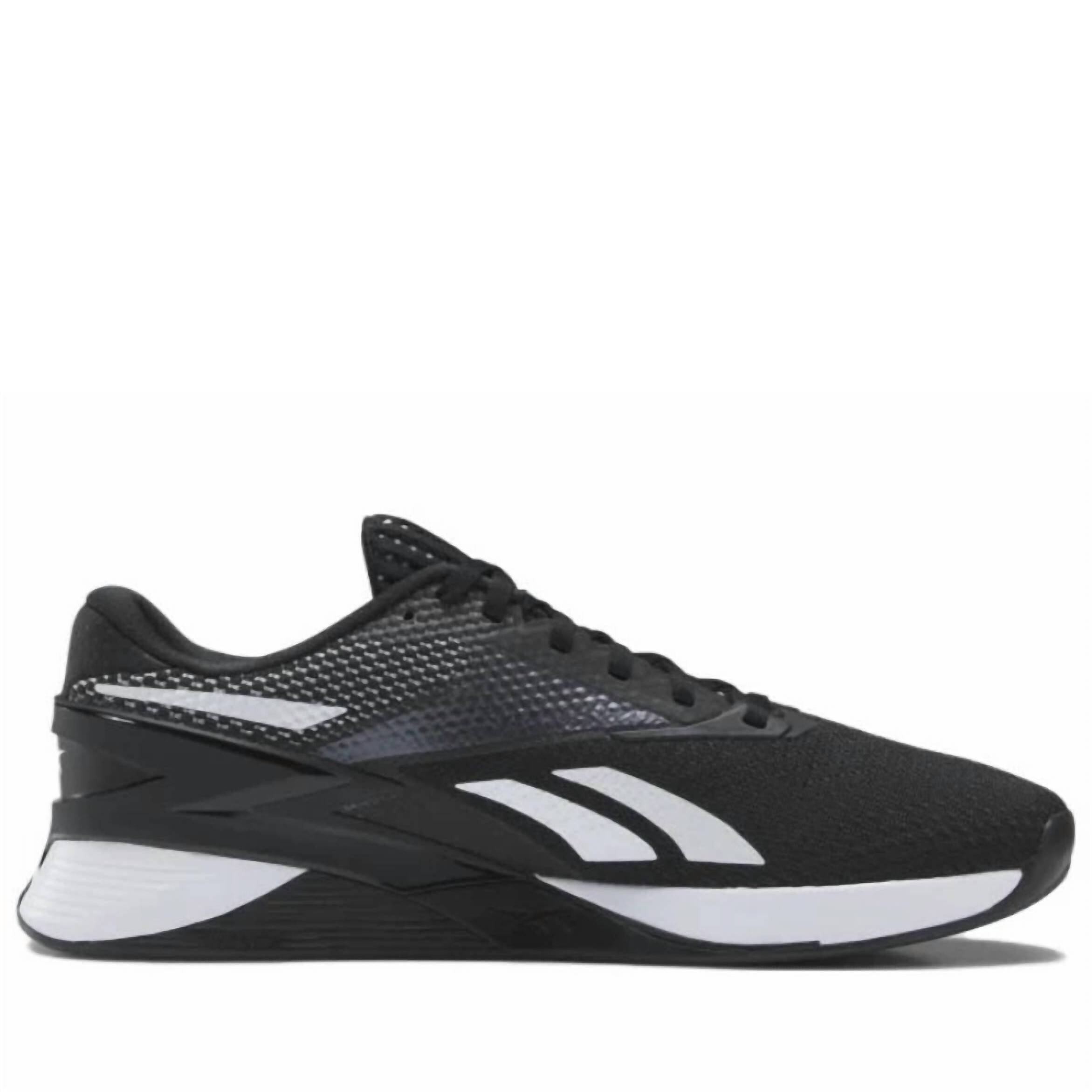 New Reebok Men's Nano X3 Sneaker In Black/White